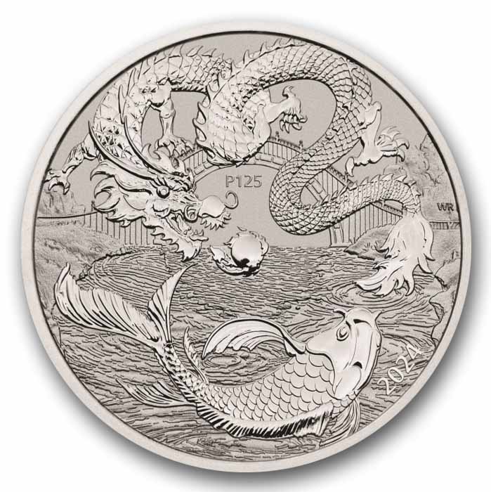2024 AUS 1 oz Platinum Myths & Legends Rev. Proof Dragon & Koi | eBay